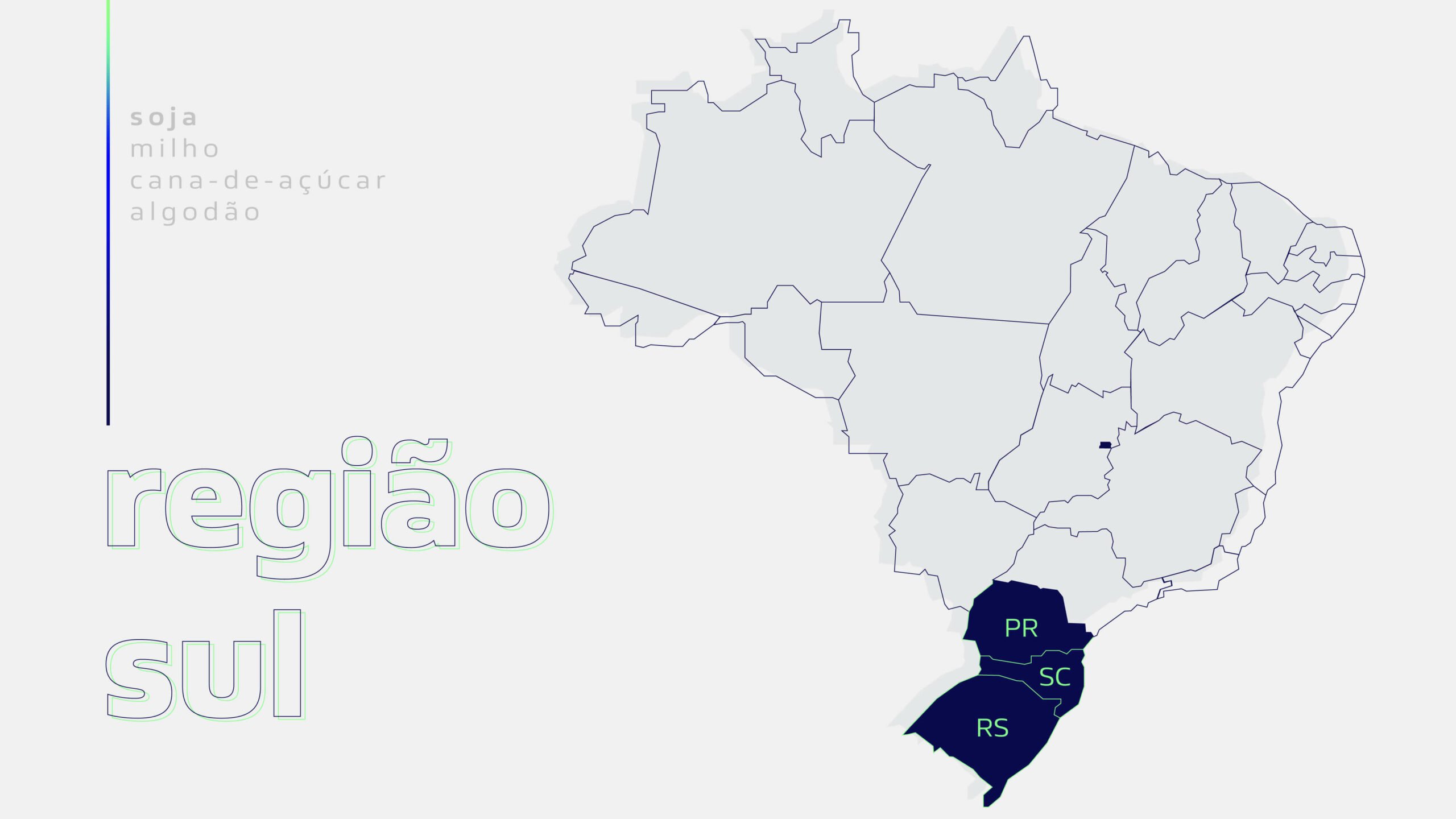 Mapa região sul brasil