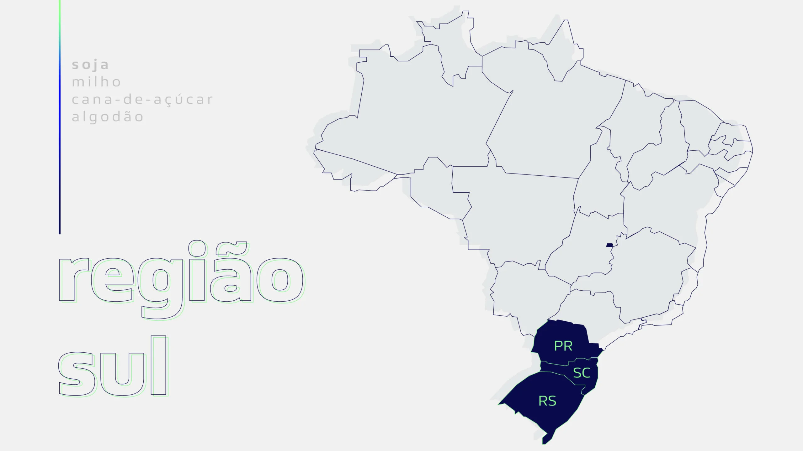 Mapa região sul brasil