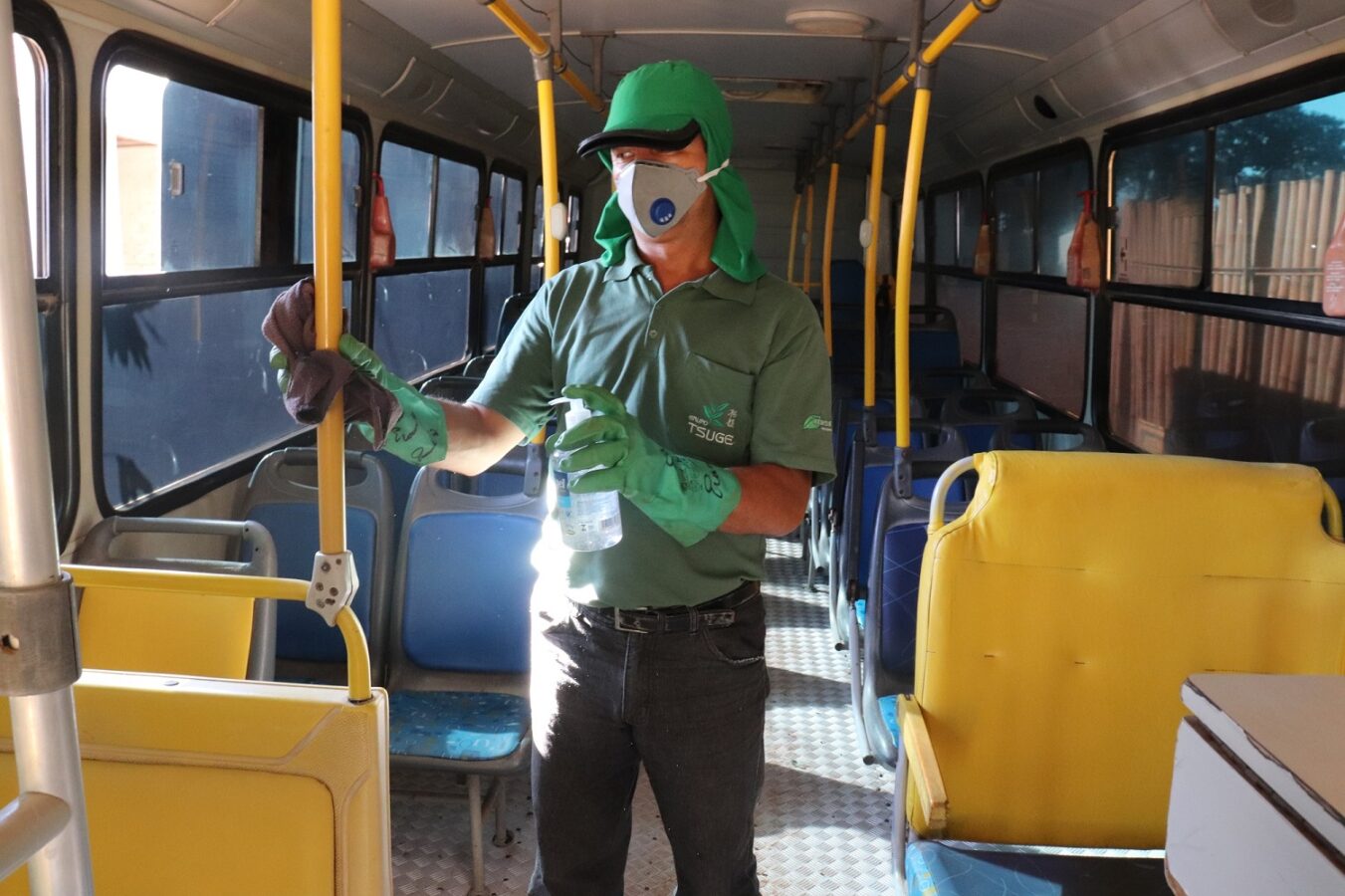 Higienização em ônibus