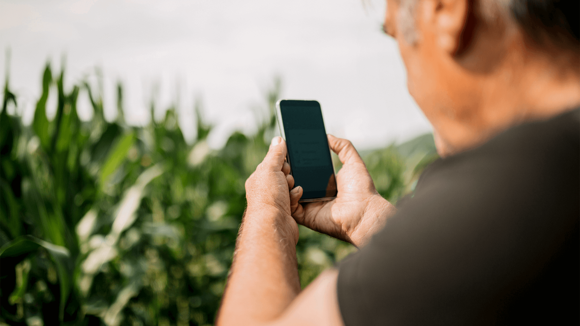 Homem mexendo no celular com velocidade 5G